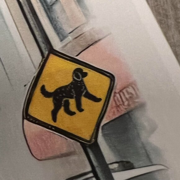 Fireman Golden Doodle Dog Fire Truck Art Print Limited Edition Signed & Numbered - Picture 6 of 9